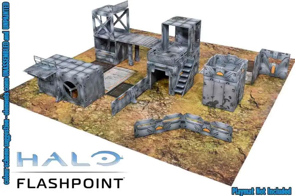 Figurine halo: flashpoint deluxe buildable 3d terrain set